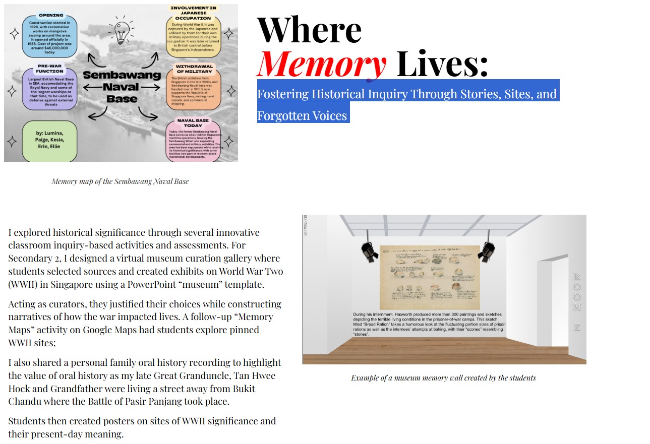 Making History CPDD e-bulletin — article feature on fostering Historical Inquiry